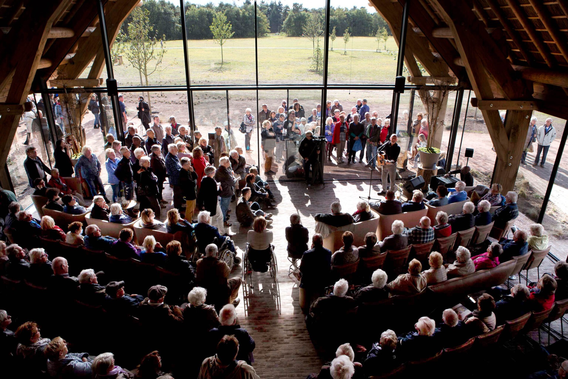 Ceremonieruimte de Maashorst tijdens een afscheidsceremonie