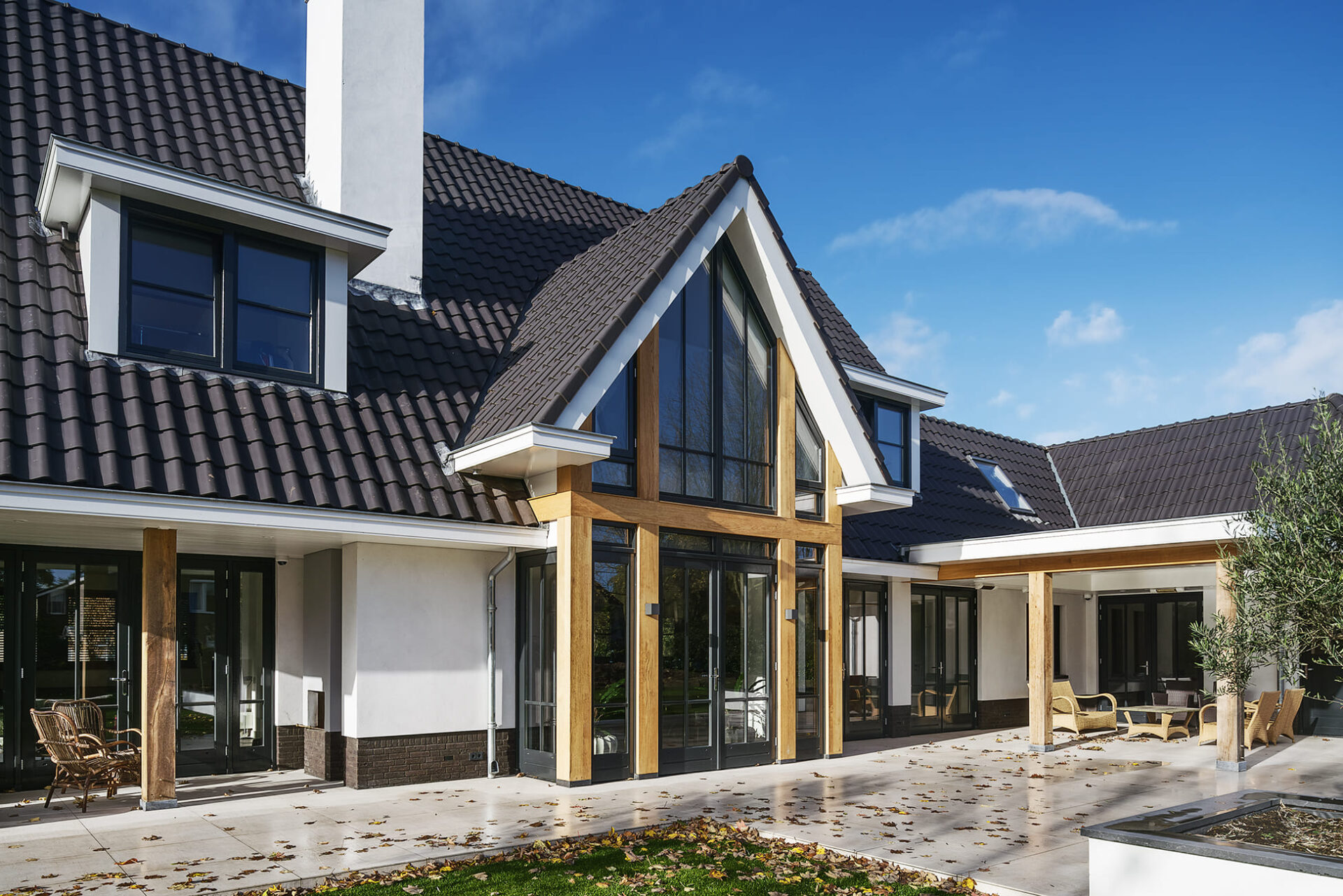 Detailfoto van achterzijde van Villa BB.