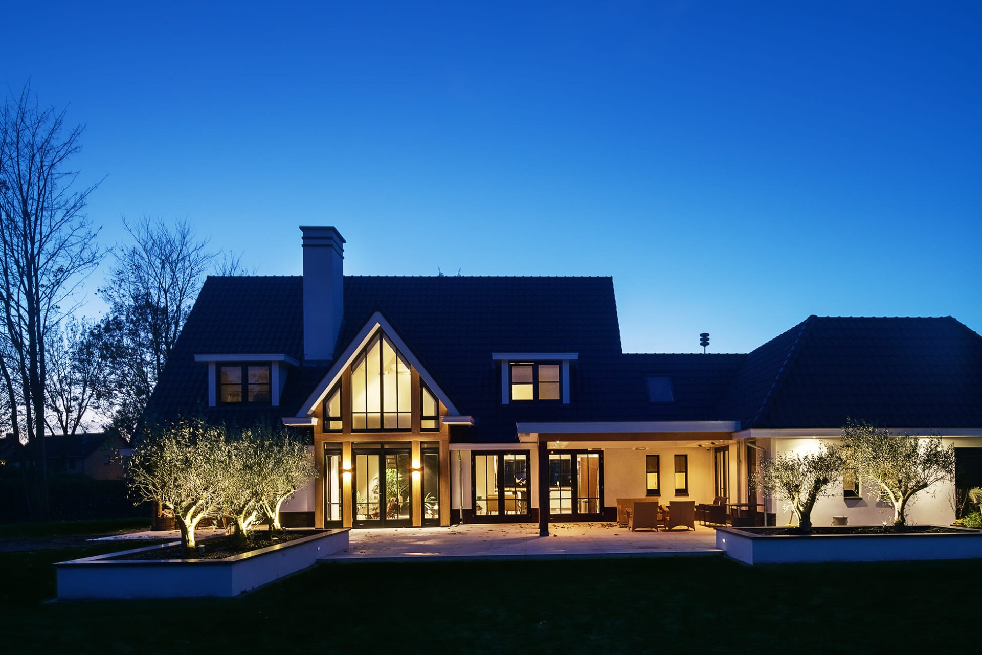 Achterzijde van Villa BB