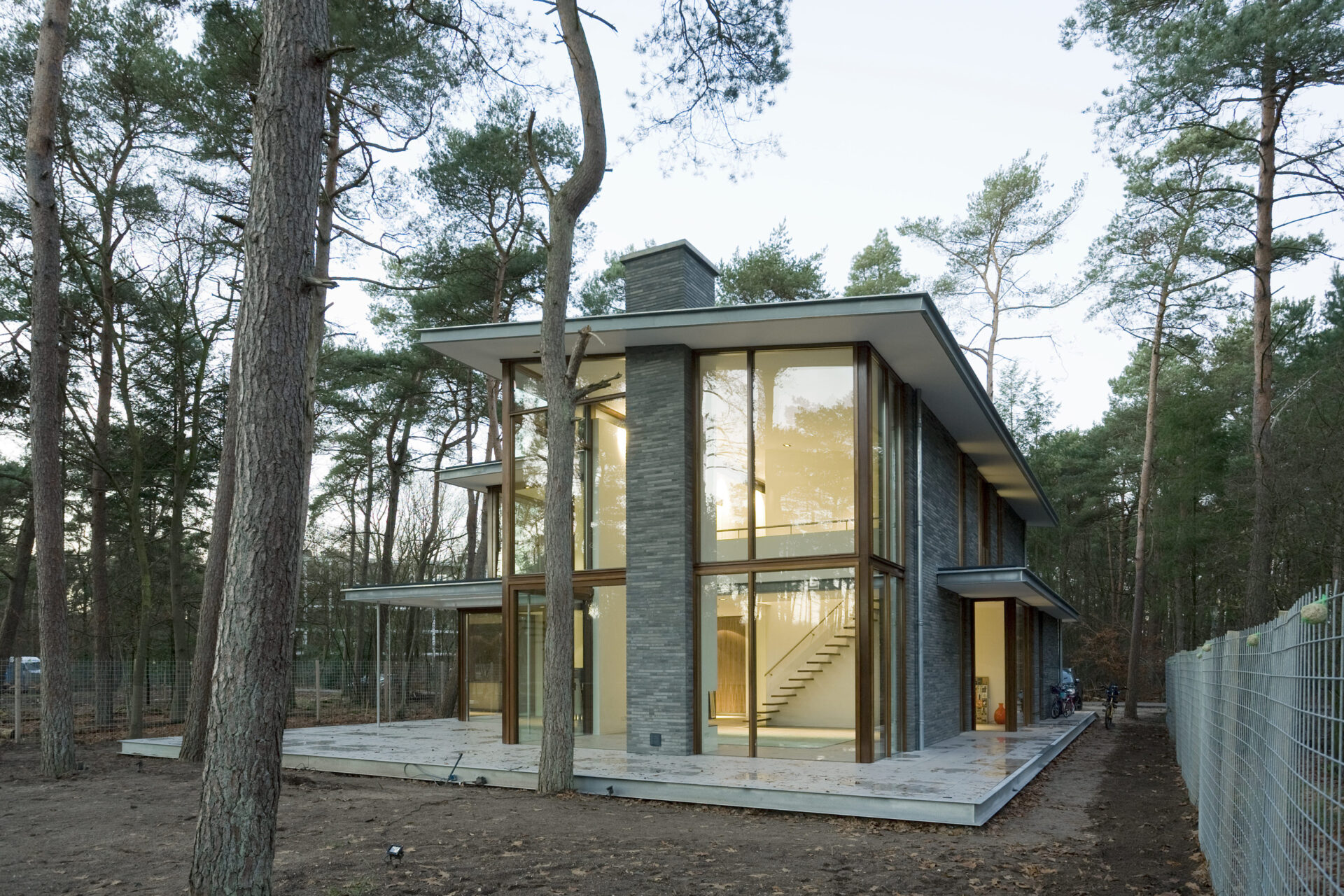 Zijaanzicht van Villa Kerckebosch