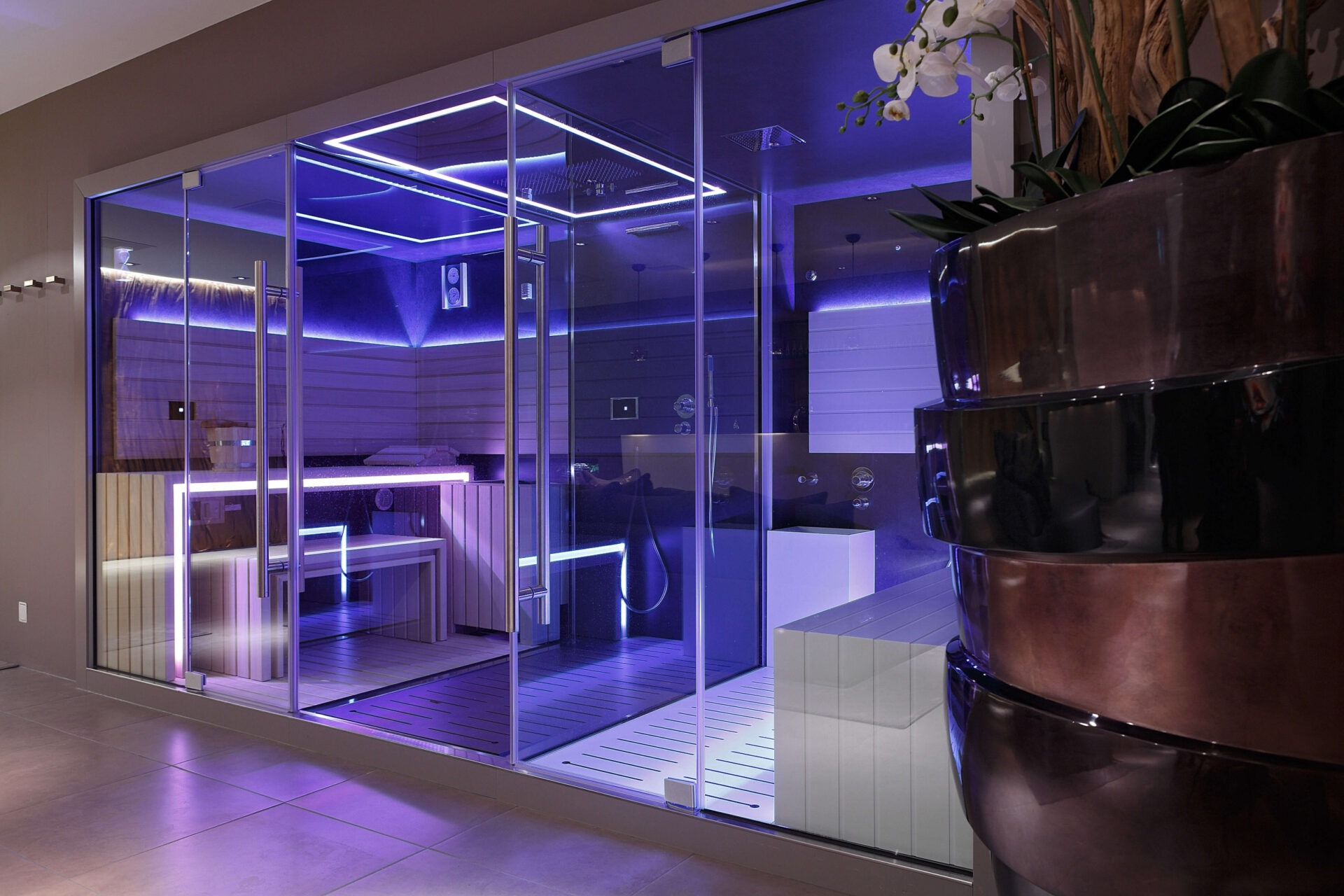 Spa ruimte in op de onderverdieping van Villa SL