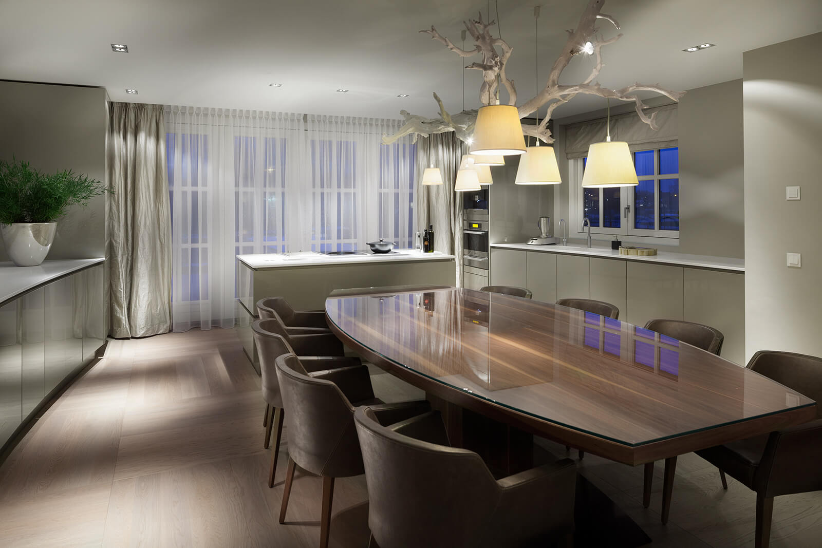 Aanzicht van de keuken in Villa SL