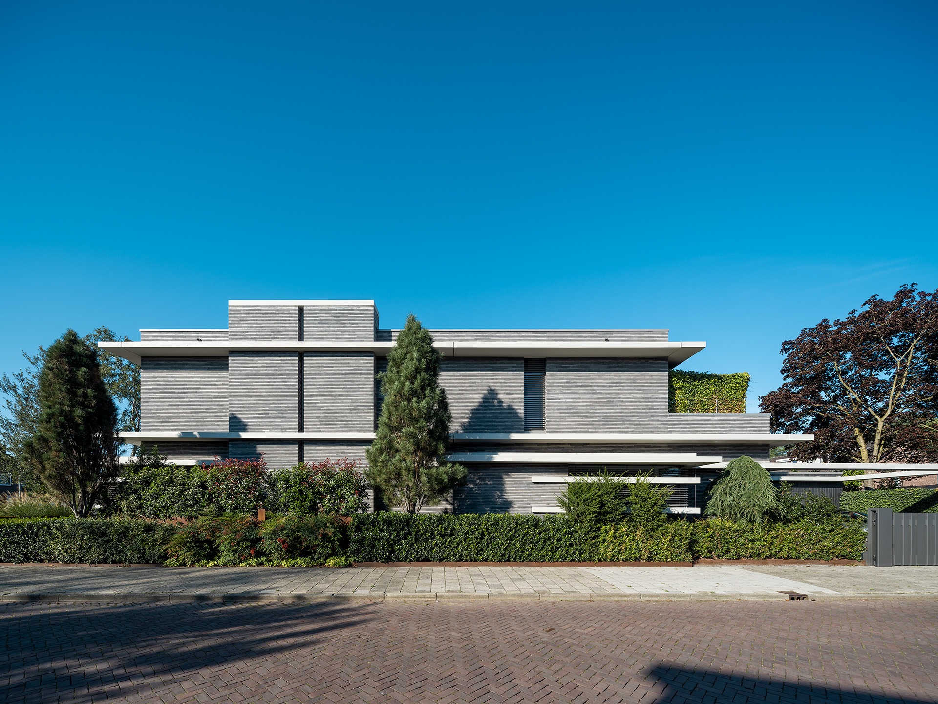 Zijaanzicht van Villa WU