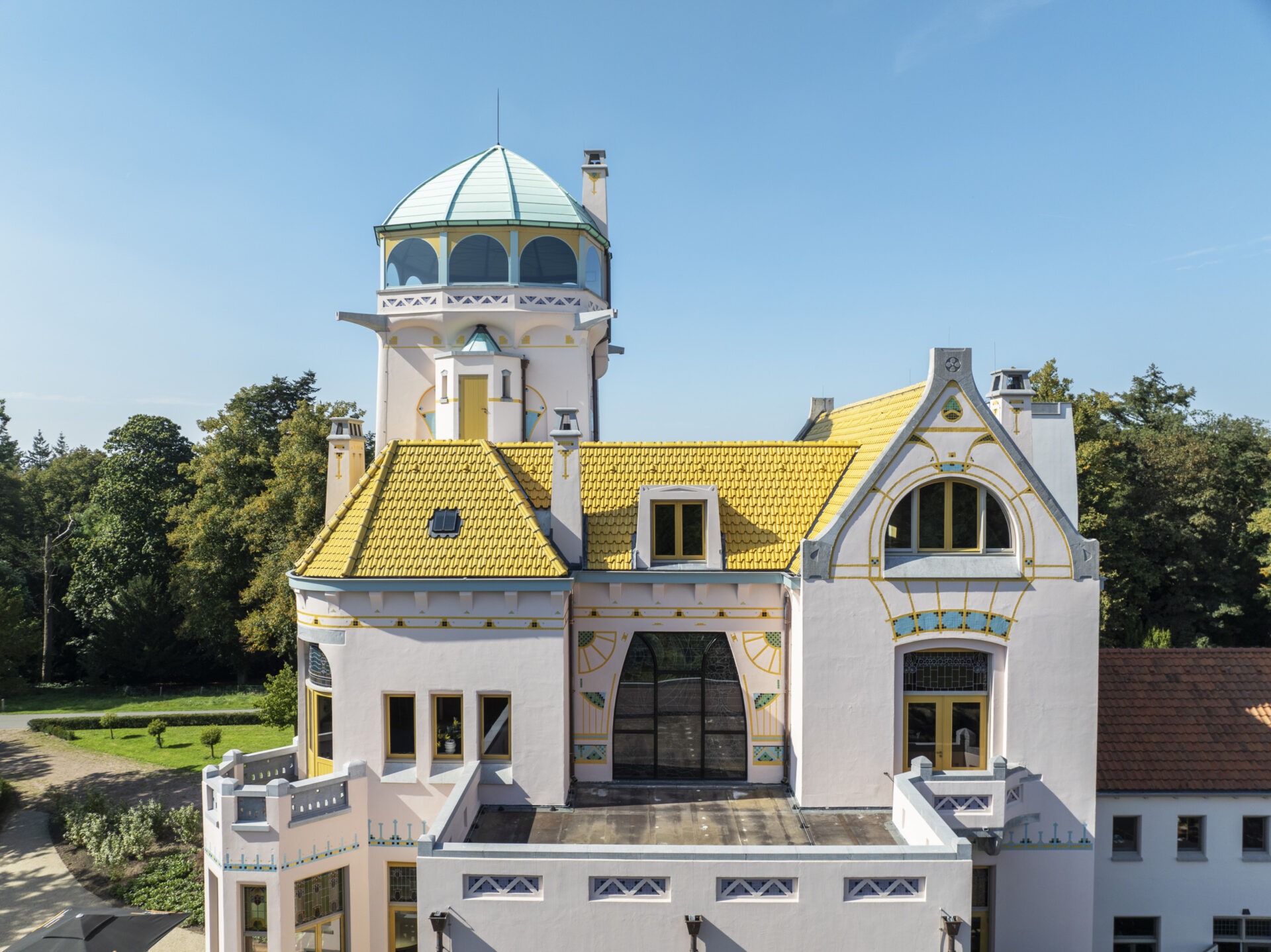 Bovenzijde van Jachtslot Mookerheide